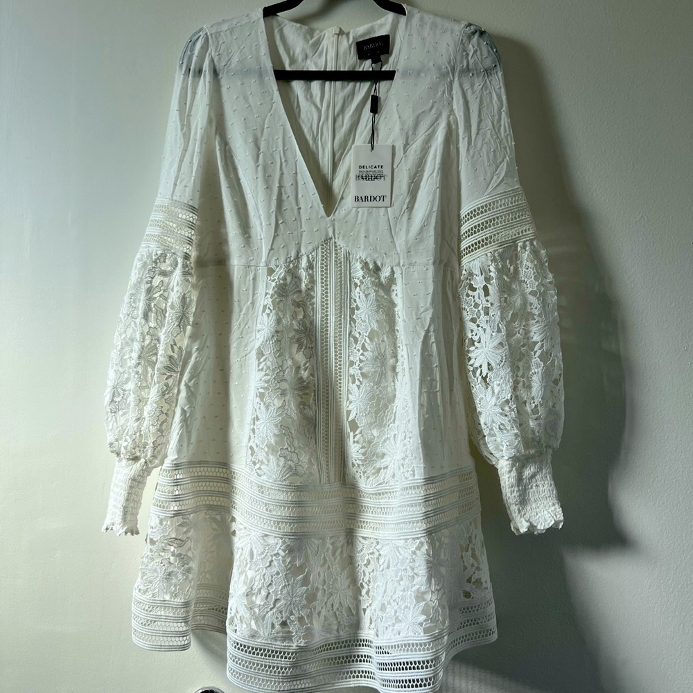 Bardot Mariah Spliced Dress in Ivory